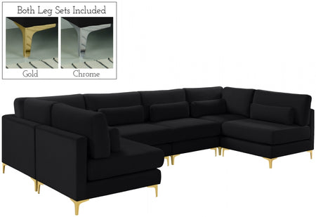 Sectionnel modulaire en velours Julia
