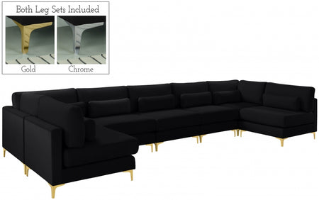 Sectionnel modulaire en velours Julia