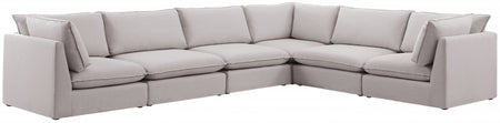 Sectionnel modulaire en lin Mackenzie