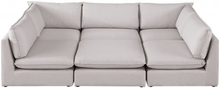 Sectionnel modulaire en lin Mackenzie