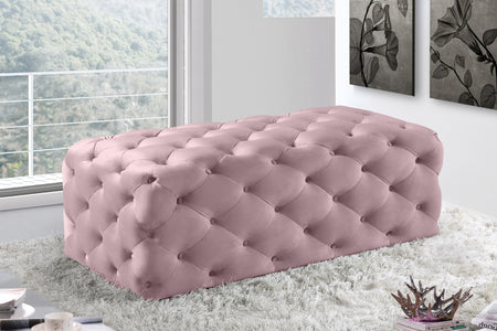 Pouf en velours Casey | Banque