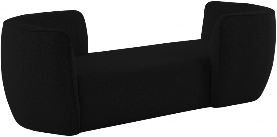 Chaise longue Hilton en tissu bouclé