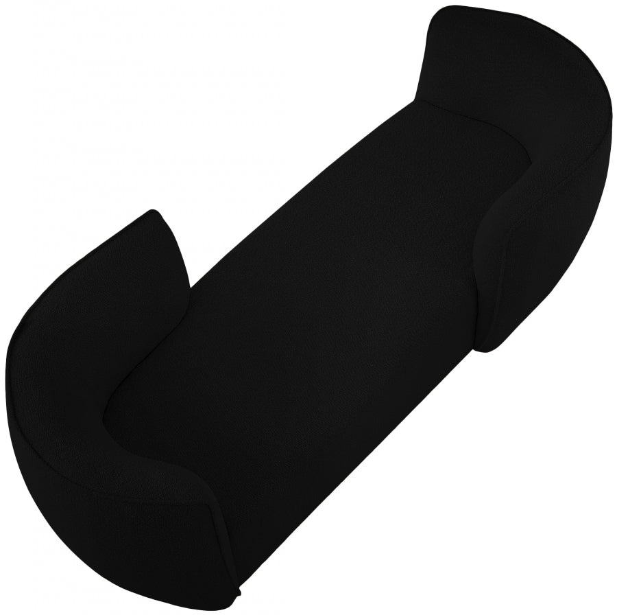 Chaise longue Hilton en tissu bouclé