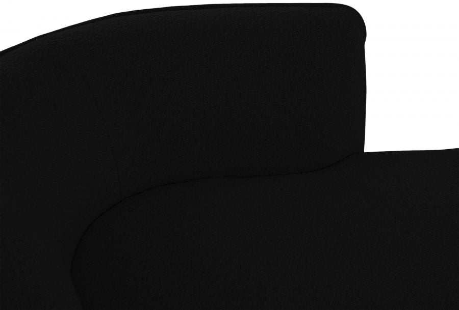 Chaise longue Hilton en tissu bouclé