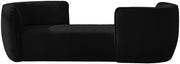 Chaise longue Hilton en tissu bouclé
