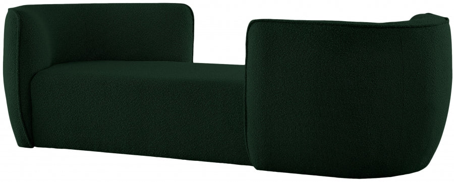 Chaise longue Hilton en tissu bouclé