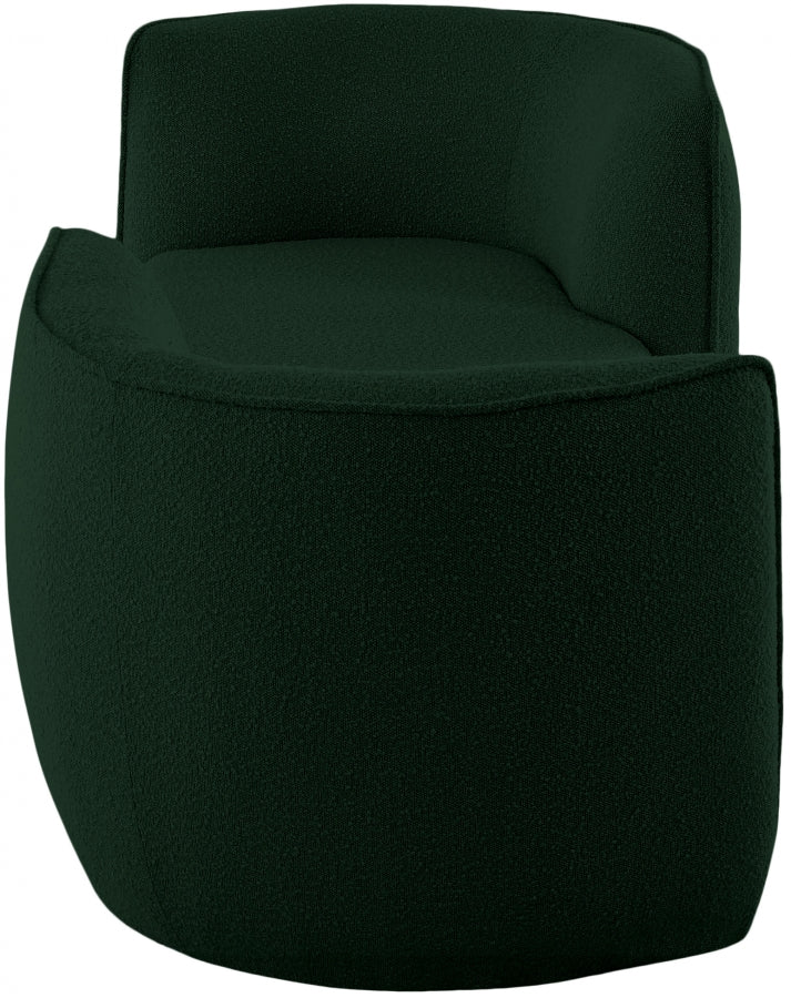 Chaise longue Hilton en tissu bouclé