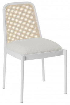 Chaise de salle à manger en tissu bouclé Atticus