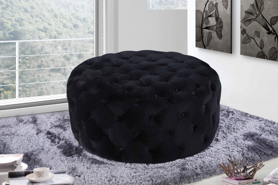 Pouf Addison en velours | Banque