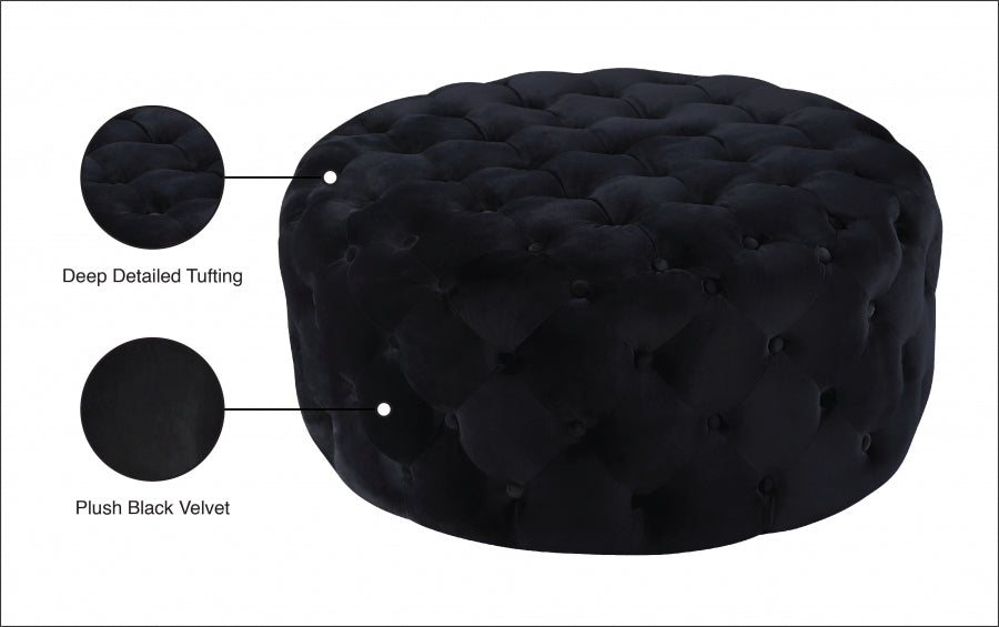 Pouf Addison en velours | Banque