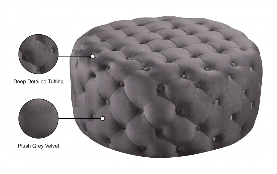 Pouf Addison en velours | Banque