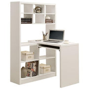 BUREAU D'ORDINATEUR - COIN GAUCHE OU DROIT BLANC