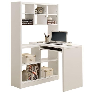 BUREAU D'ORDINATEUR - COIN GAUCHE OU DROIT BLANC