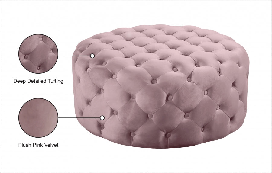 Pouf Addison en velours | Banque