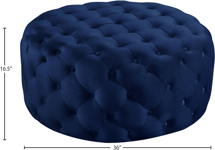 Pouf Addison en velours | Banque