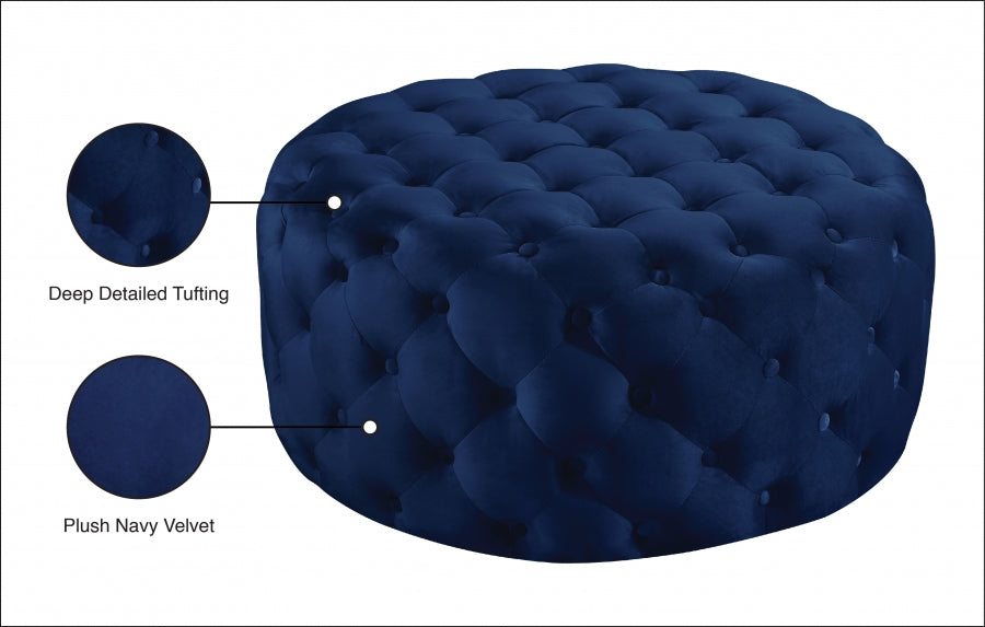 Pouf Addison en velours | Banque