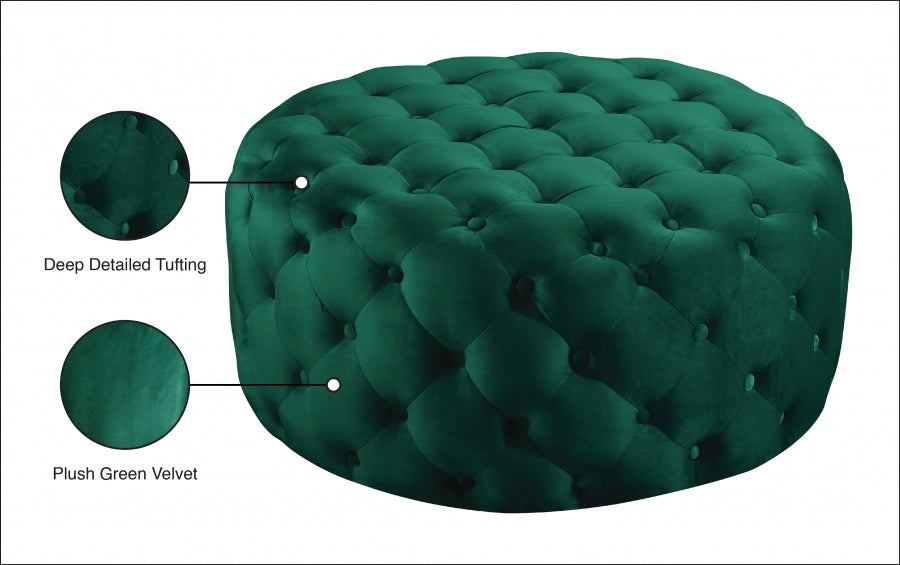 Pouf Addison en velours | Banque
