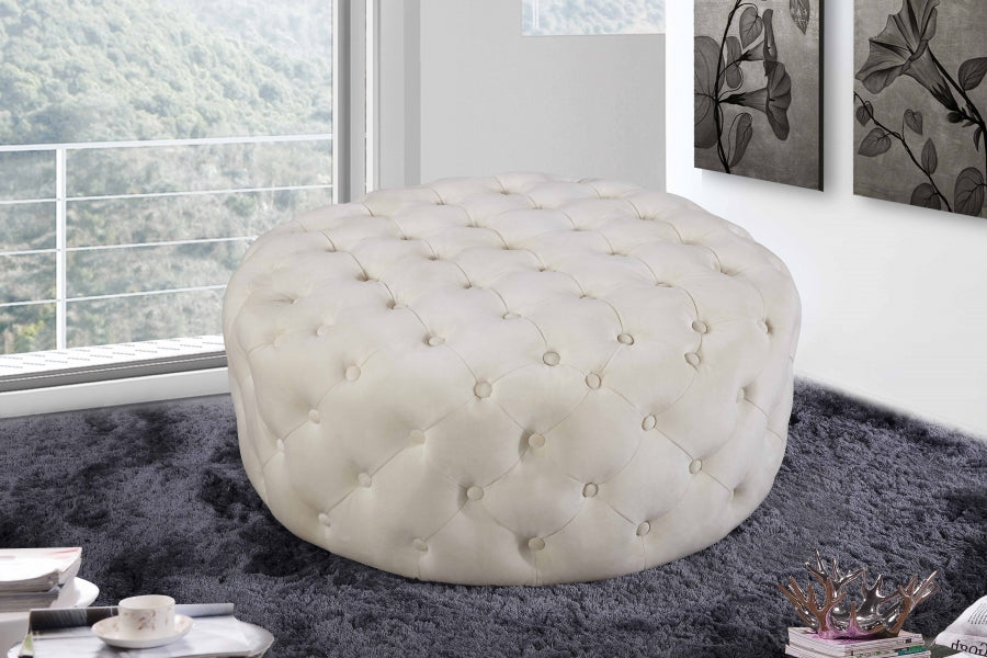 Pouf Addison en velours | Banque