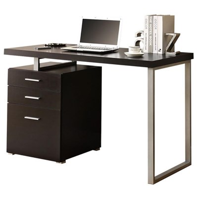 BUREAU D'ORDINATEUR - 48"L / ESPRESSO ORIENTATION GAUCHE OU DROITE