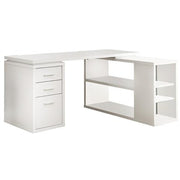 BUREAU D'ORDINATEUR - COIN GAUCHE OU DROIT BLANC
