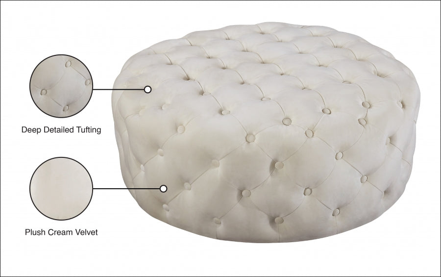 Pouf Addison en velours | Banque