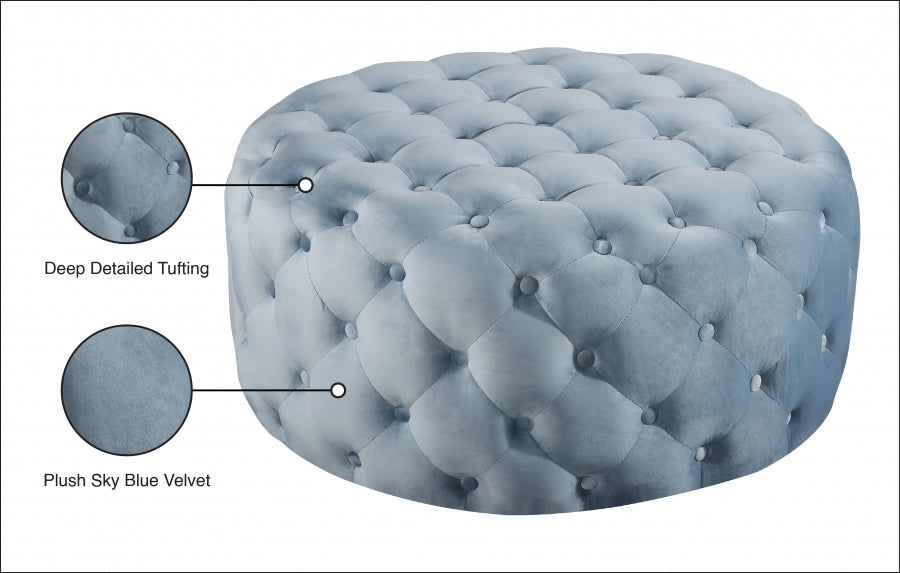 Pouf Addison en velours | Banque