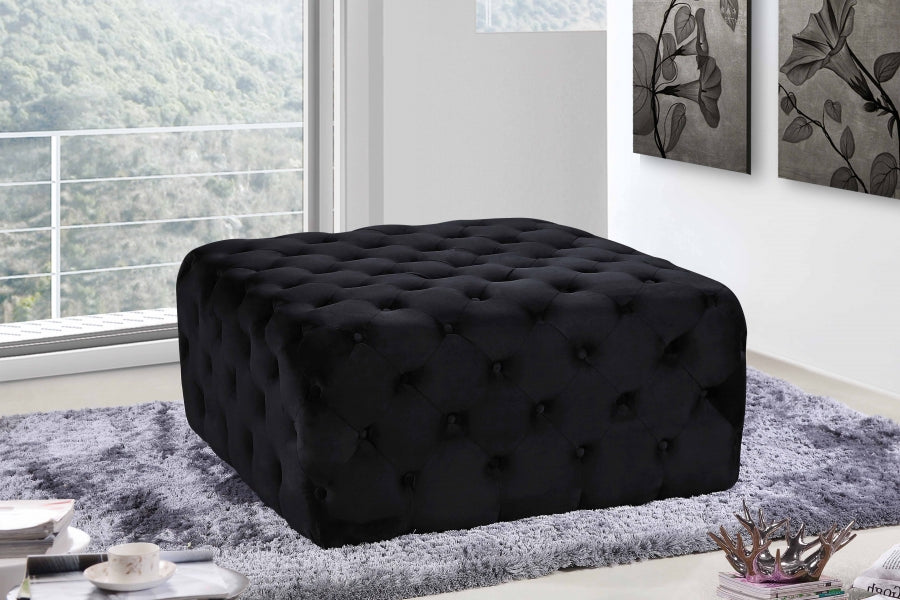 Pouf en velours Ariel | Banque