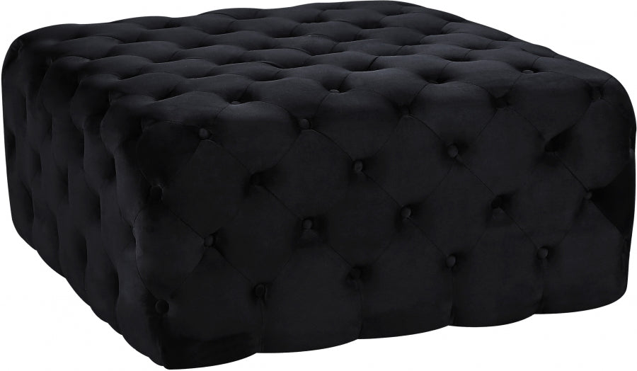 Pouf en velours Ariel | Banque
