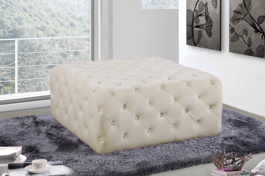 Pouf en velours Ariel | Banque