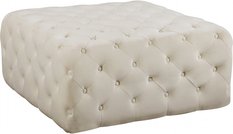 Pouf en velours Ariel | Banque