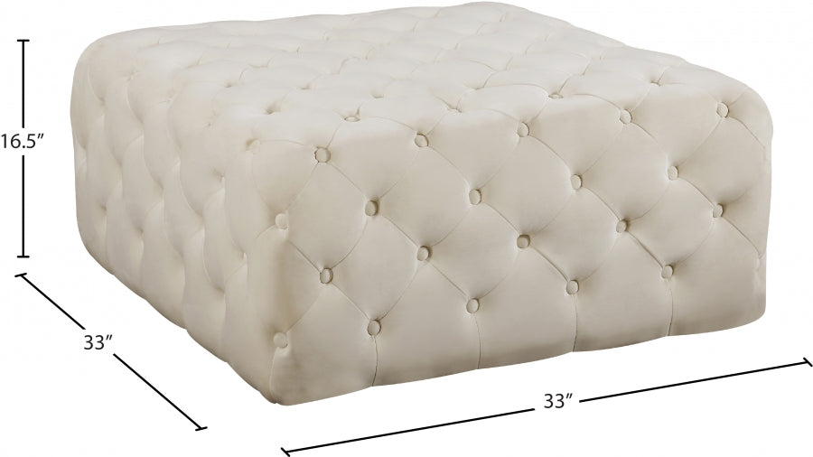 Pouf en velours Ariel | Banque