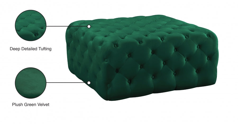 Pouf en velours Ariel | Banque