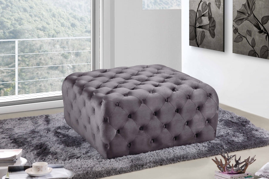 Pouf en velours Ariel | Banque