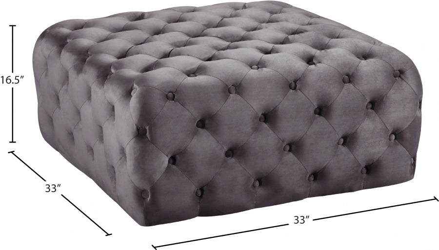 Pouf en velours Ariel | Banque