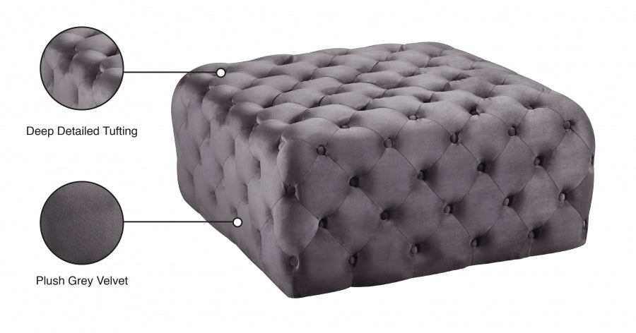 Pouf en velours Ariel | Banque
