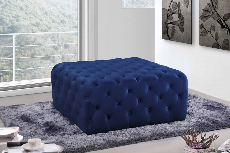 Pouf en velours Ariel | Banque