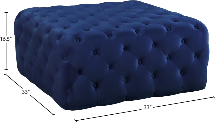Pouf en velours Ariel | Banque