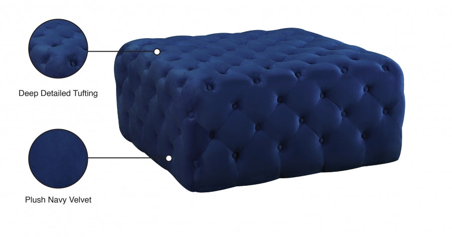 Pouf en velours Ariel | Banque