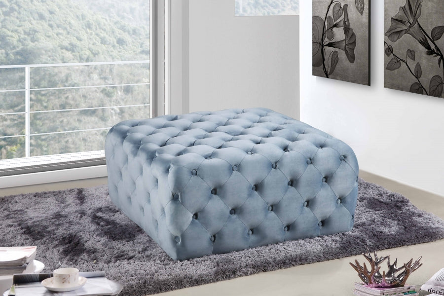 Pouf en velours Ariel | Banque