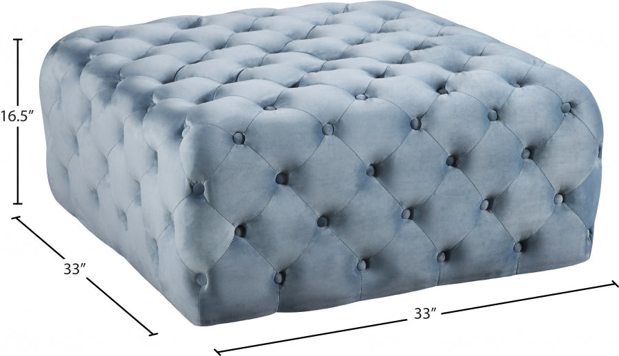 Pouf en velours Ariel | Banque