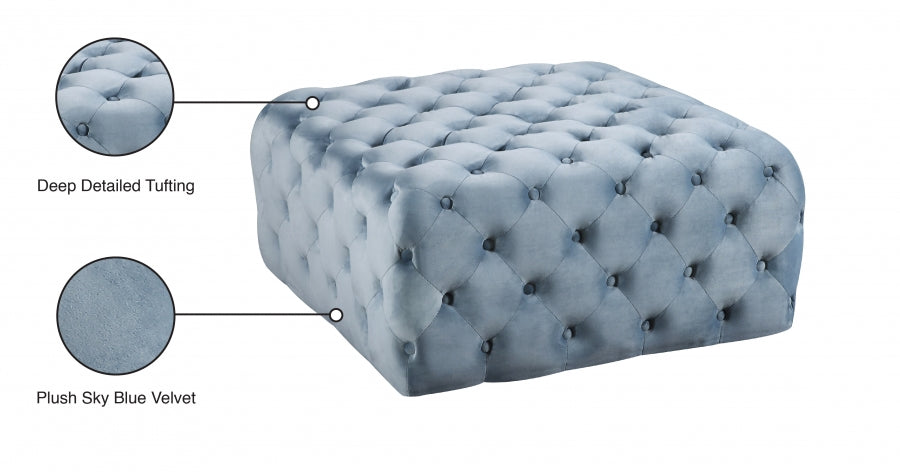 Pouf en velours Ariel | Banque