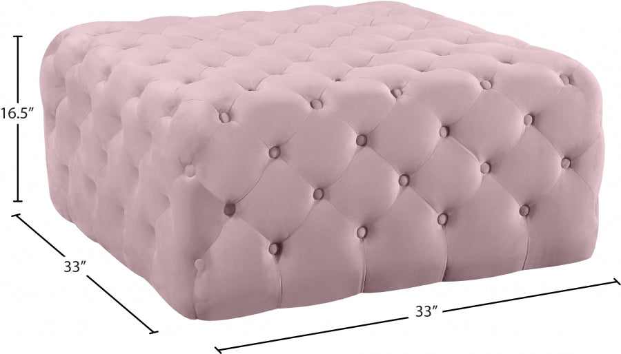 Pouf en velours Ariel | Banque