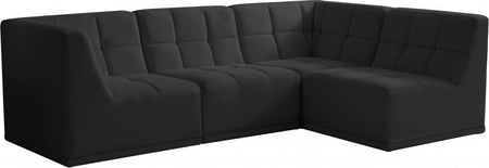 Sectionnel modulaire en velours Relax
