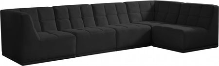 Sectionnel modulaire en velours Relax