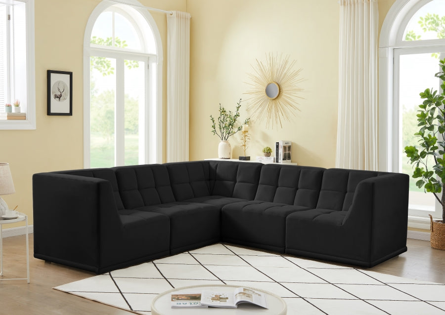 Sectionnel modulaire en velours Relax