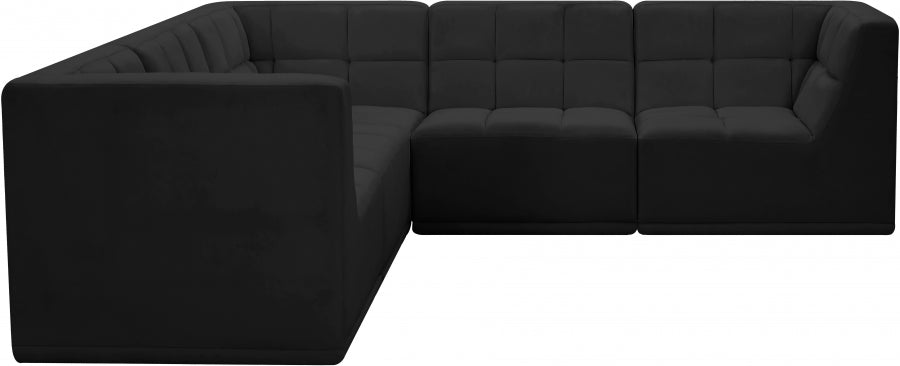Sectionnel modulaire en velours Relax