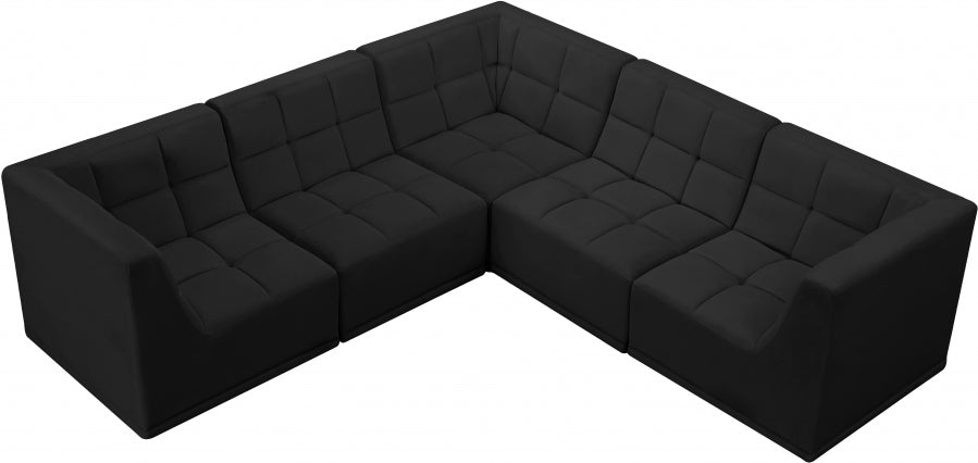 Sectionnel modulaire en velours Relax