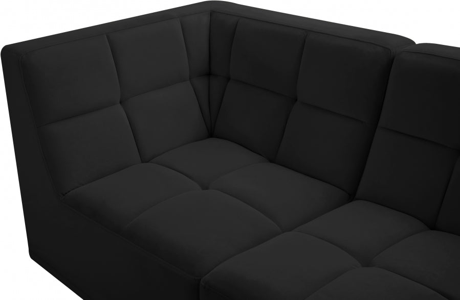 Sectionnel modulaire en velours Relax