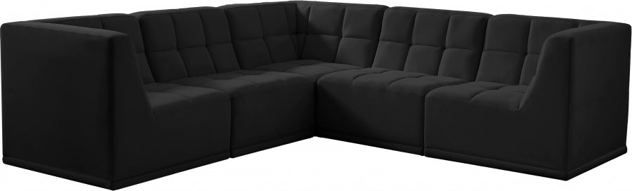 Sectionnel modulaire en velours Relax