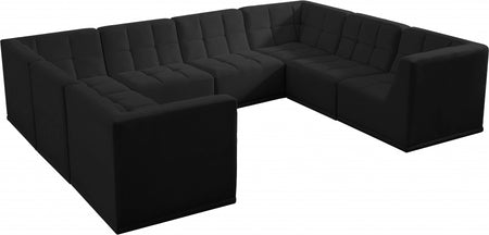Sectionnel modulaire en velours Relax